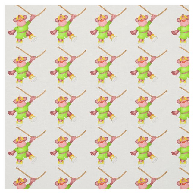 Baby Monkey on the Vine Fabric (Swatch)