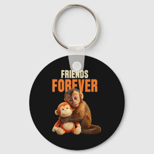 Baby monkey punch friends forever key ring