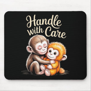 Baby monkey punch mouse pad