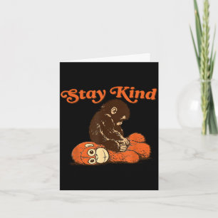 Baby monkey punch stay kind plush toy cute trendy card