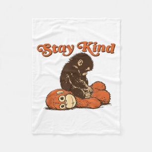 Baby Monkey Punch Stay Kind Plush Toy Cute Trendy Fleece Blanket
