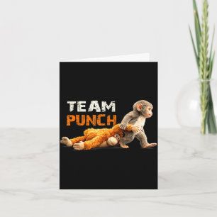 Baby monkey punch team punch cute animal lover card