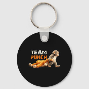 Baby Monkey Punch Team Punch Cute Animal Lover Key Ring