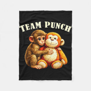Baby monkey punch team punch fleece blanket