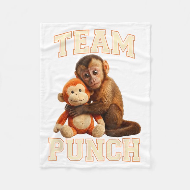 Baby Monkey Punch Team Punch Fleece Blanket (Front)