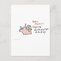 Baby Monkey (riding backwards on a pig)