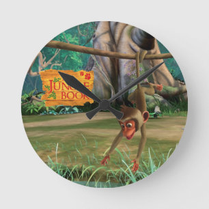 Baby Monkey Round Clock