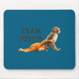 Baby monkey team punch funny monkey meme Baby monk Mouse Pad