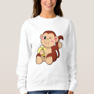 Baby Monkey with Banana Sweatshirt