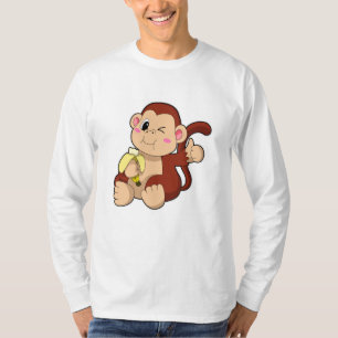 Baby Monkey with Banana T-Shirt