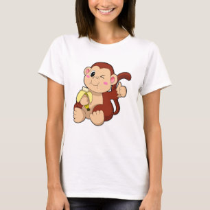 Baby Monkey with Banana T-Shirt