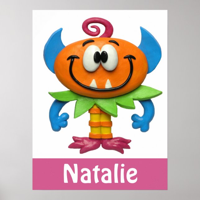 Baby Monster Baby Girl Shower Nursery Poster (Front)