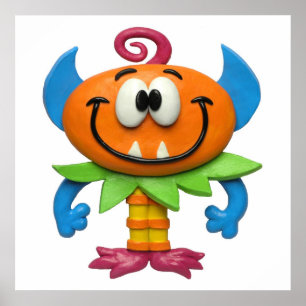 Baby Monster Baby Girl Shower Nursery Poster