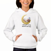Baby Moon Girls Hoodie – Cute Moon & Baby Cosy Kid