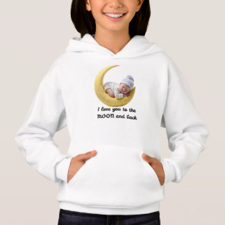 Baby Moon Girls Hoodie – Cute Moon & Baby Cosy Kid