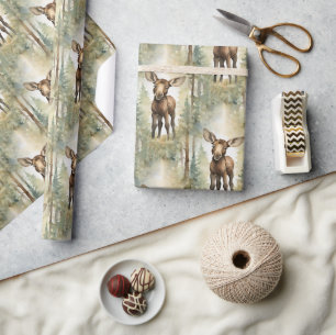 Baby Moose Wrapping Paper