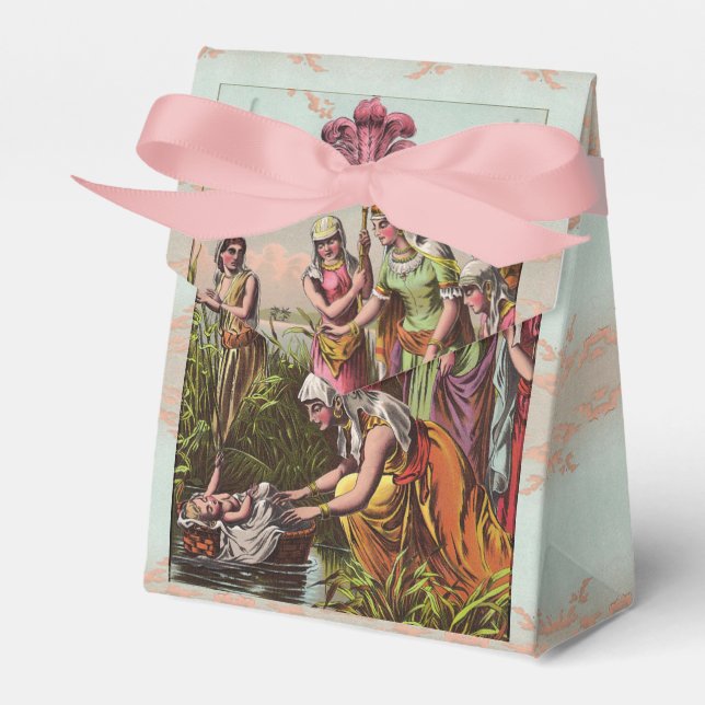 Baby Moses In A Basket Favour Box (Front Side)