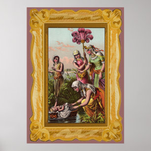 Baby Moses In A Basket Poster