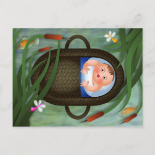 Baby Moses Passover Cartoon Postcard