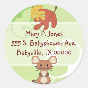 Baby Mouse Address Label Stickers