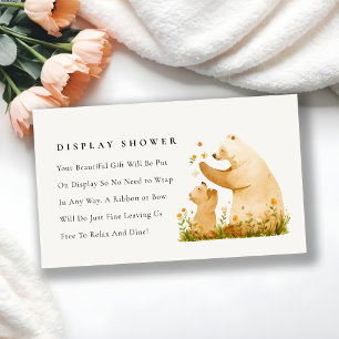 Baby Mum Bear Neutal Baby Shower Display Shower Enclosure Card