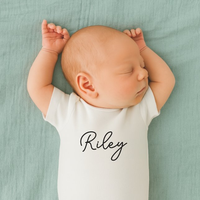 Baby Name Cute Typography Name Baby Bodysuit (Creator Uploaded)