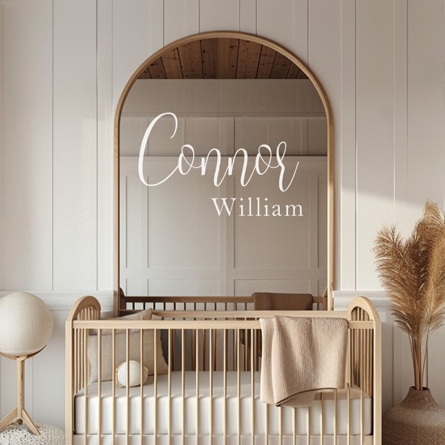 Baby Name Elegant Nursery Glass Decal (Baby Name Elegant Nursery Glass Decal)