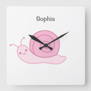 Baby Name personalised, Nursery, kids Square Wal Square Wall Clock