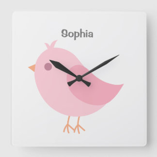 Baby Name personalised, Nursery, kids  Square Wall Clock