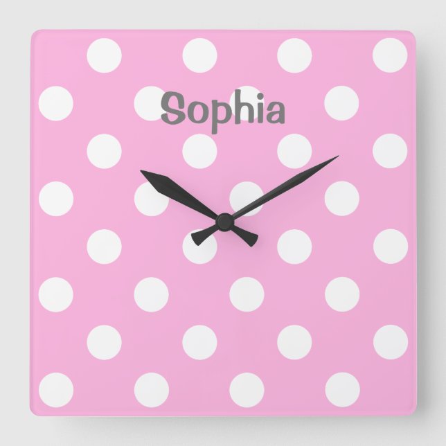 Baby Name personalised, Nursery, kids Square Wall Clock (Front)