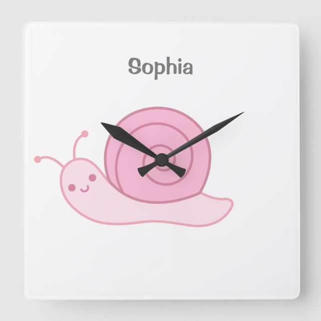 Baby Name personalized, Nursery, kids   Square Wal Square Wall Clock (Front)