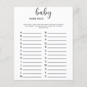 Baby name race game