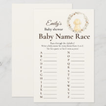 Baby Name Race Game Golden Retriever Wildflower