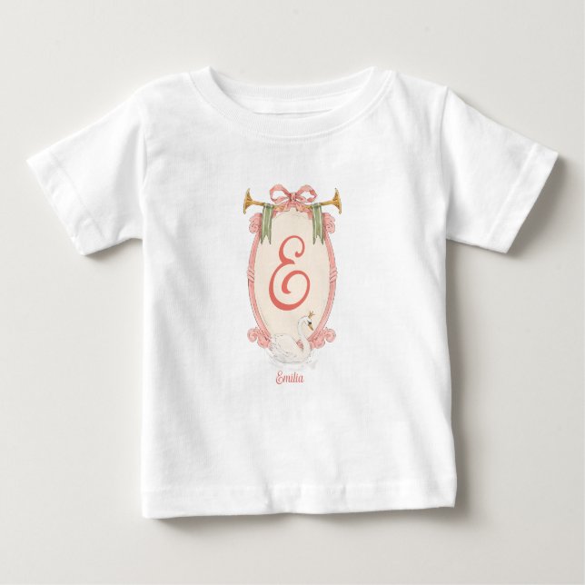 Baby Name - Swan Princess Baby T-Shirt (Front)