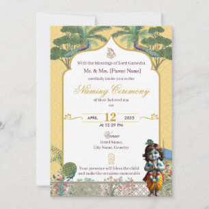 Baby Naming Ceremony Invitation Krishna Namkaran