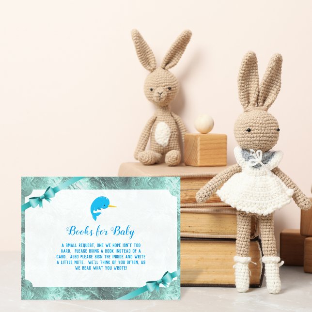 Baby Narwhal Books For Baby Shower Game Invitation (Creator Uploaded)