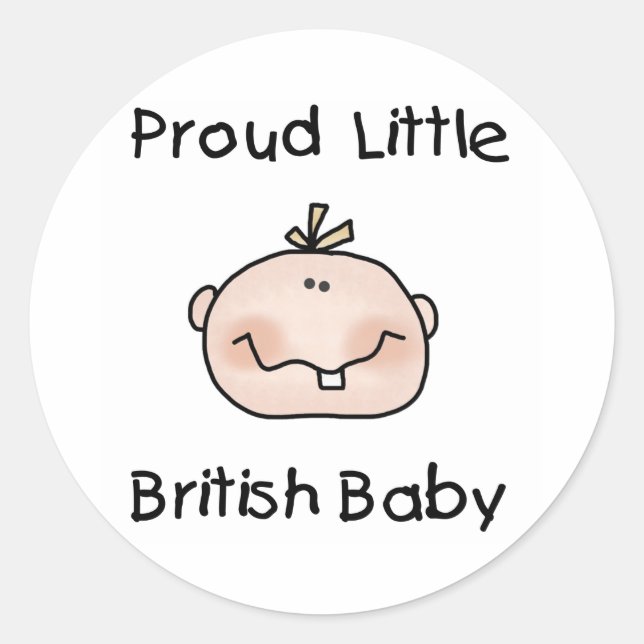 Baby Nationalities Classic Round Sticker (Front)
