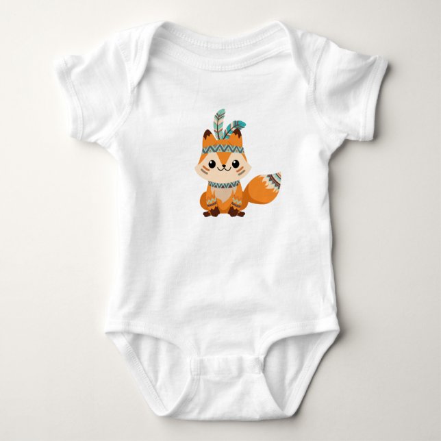 Baby Native Indian Squirrel Bodysuit (Front)
