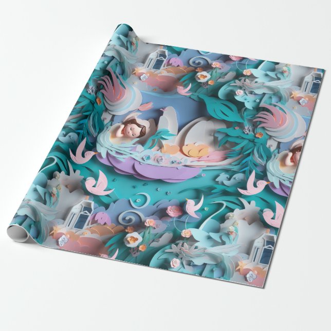 Baby, New Born Pattern Wrapping Paper (Unrolled)