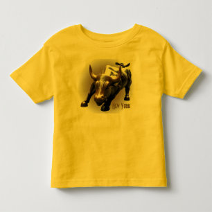 Baby New York Shirt Bull Statue Souvenir Shirt