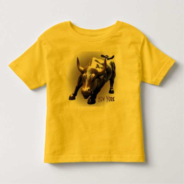 Baby New York Shirt Bull Statue Souvenir Shirt (Front)