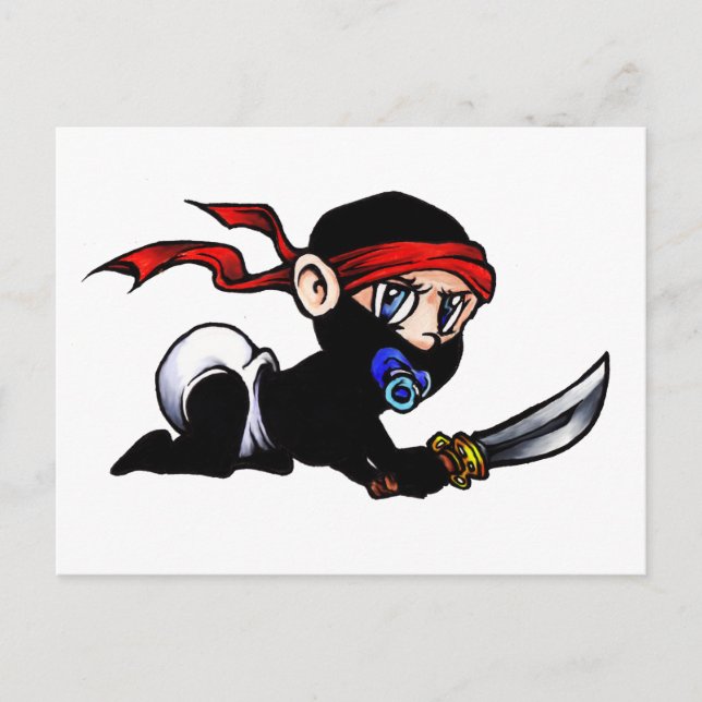 Baby Ninja Infant Ninjutsu Postcard (Front)