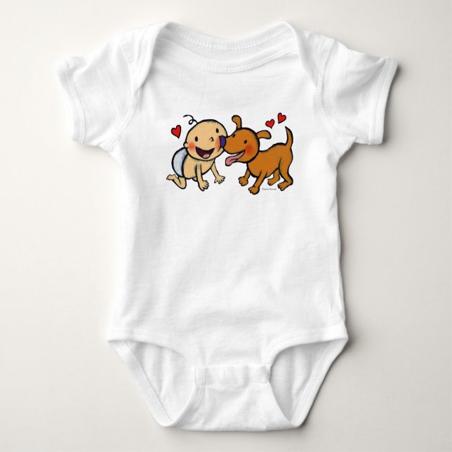 Baby Nose Kisses from the Dog Bodysuit (Front)