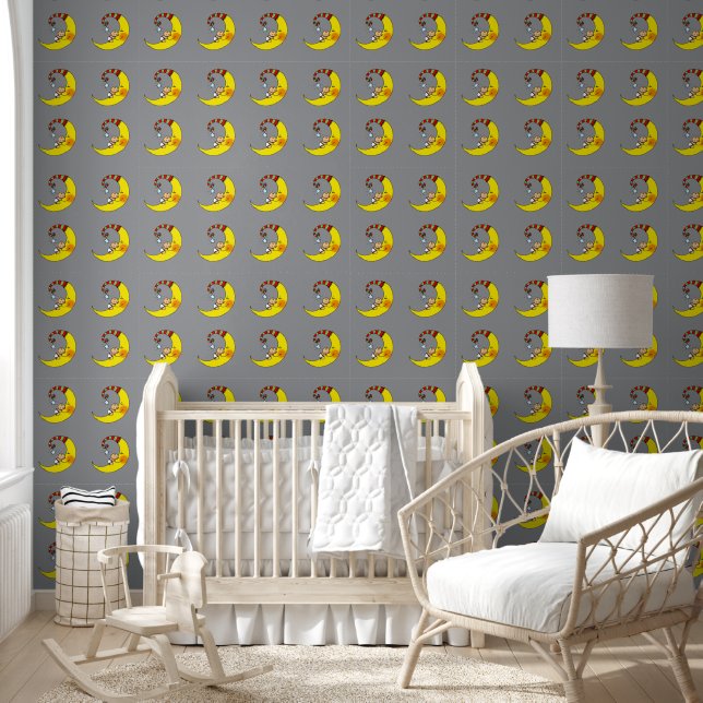 baby nursery good night moon wallpaper (Kids)