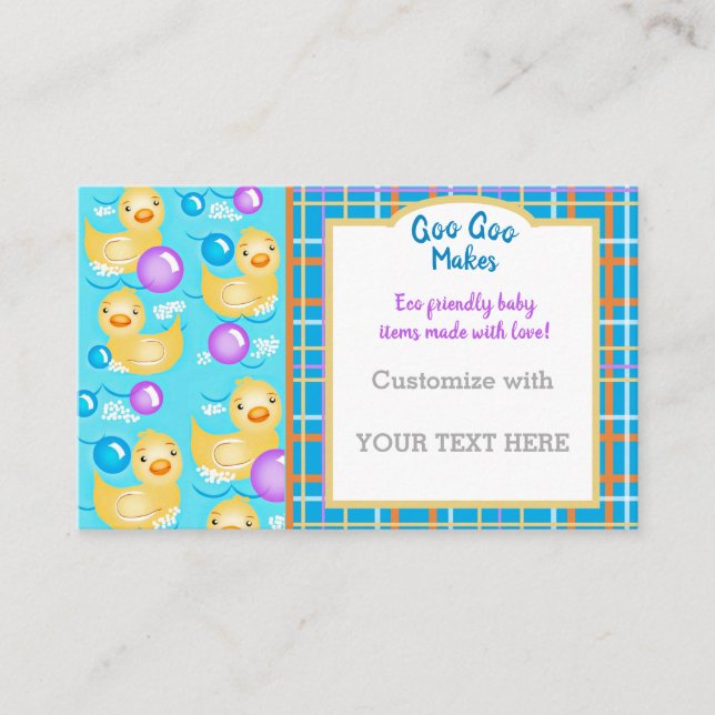 Baby/Nursery/Rubber Duckies Business Card (Front)