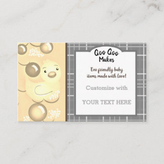 Baby/Nursery/Rubber Duckies Neutrals Business Card