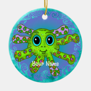 Baby Octopus Ceramic Tree Decoration