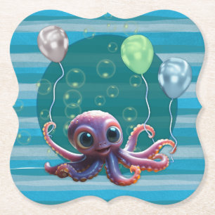 Baby Octopus Paper Coasters