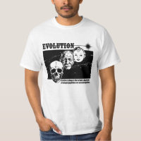Baby, old man and skull Evolution sequence T-shirt