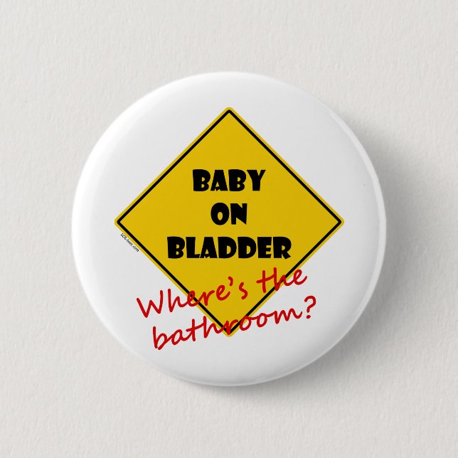 Baby on Bladder 6 Cm Round Badge (Front)